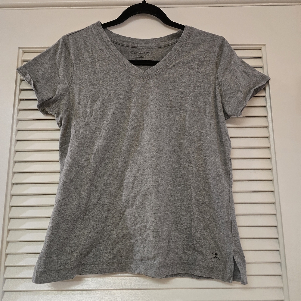 Danskin - Grey Workout Athletic Basic Short-Sleeve Top